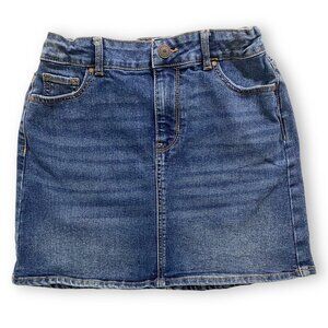 Wonder Nation Girls Size Large 10/12 Medium Wash Denim Jean Mini Skirt